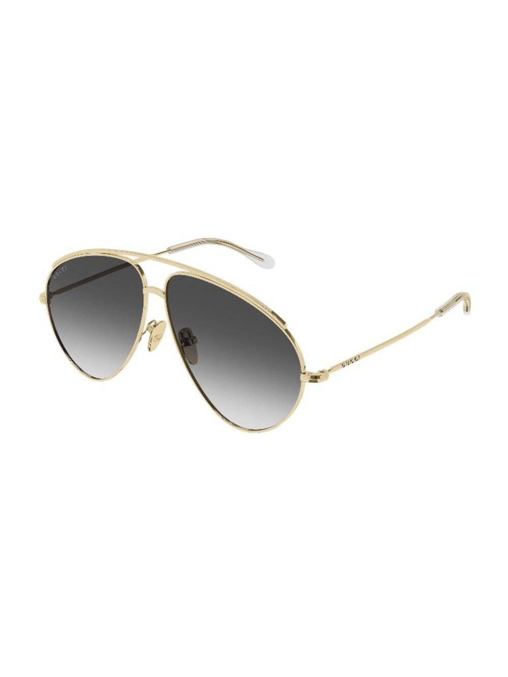 New Gucci Women's Sunglasses Gold Grey Lens Metal Frame GG1654S 012 60